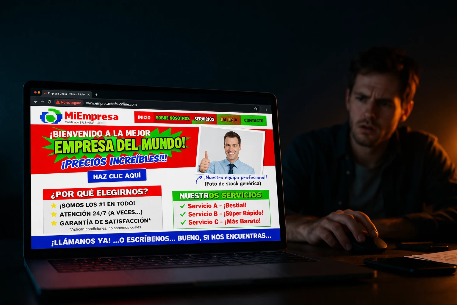 negocio sin confianza de clientes